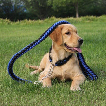 Martingale Braided Dog Collar With Solid Hand-Made Leash