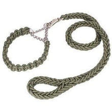 Martingale Braided Dog Collar With Solid Hand-Made Leash